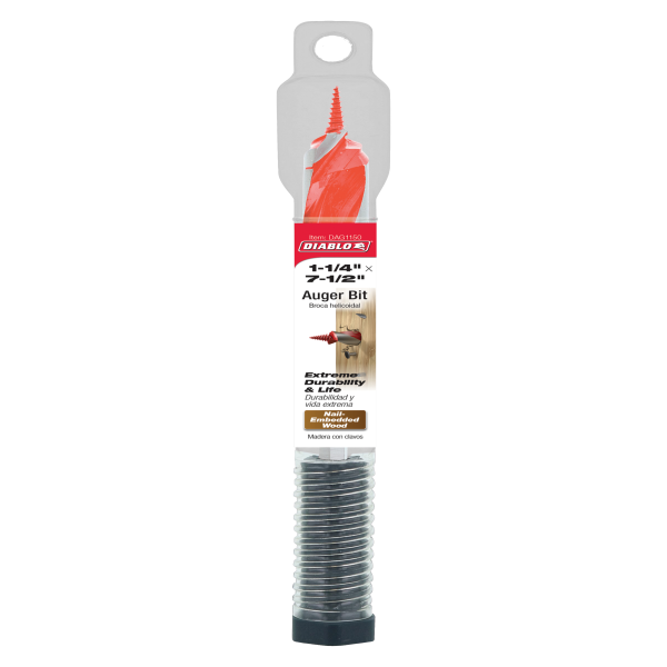 Diablo 1-1/4" x 7-1/2" Auger Bit for Wood & Nail-Embedded Wood DAG1150