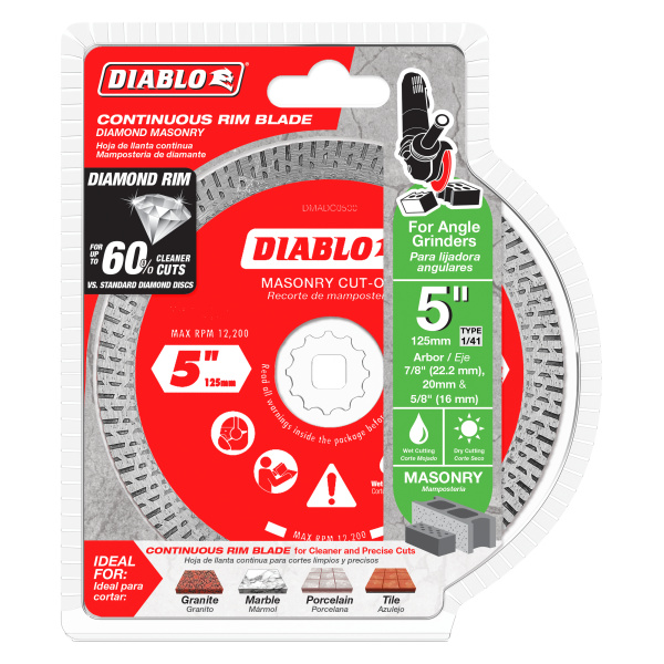 Diablo 5" Diamond Continuous Rim Masonry Cut-Off Disc