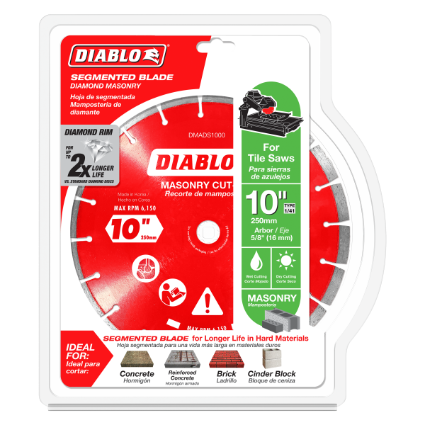 Diablo 10" Diamond Segmented Masonry Cut-Off Disc