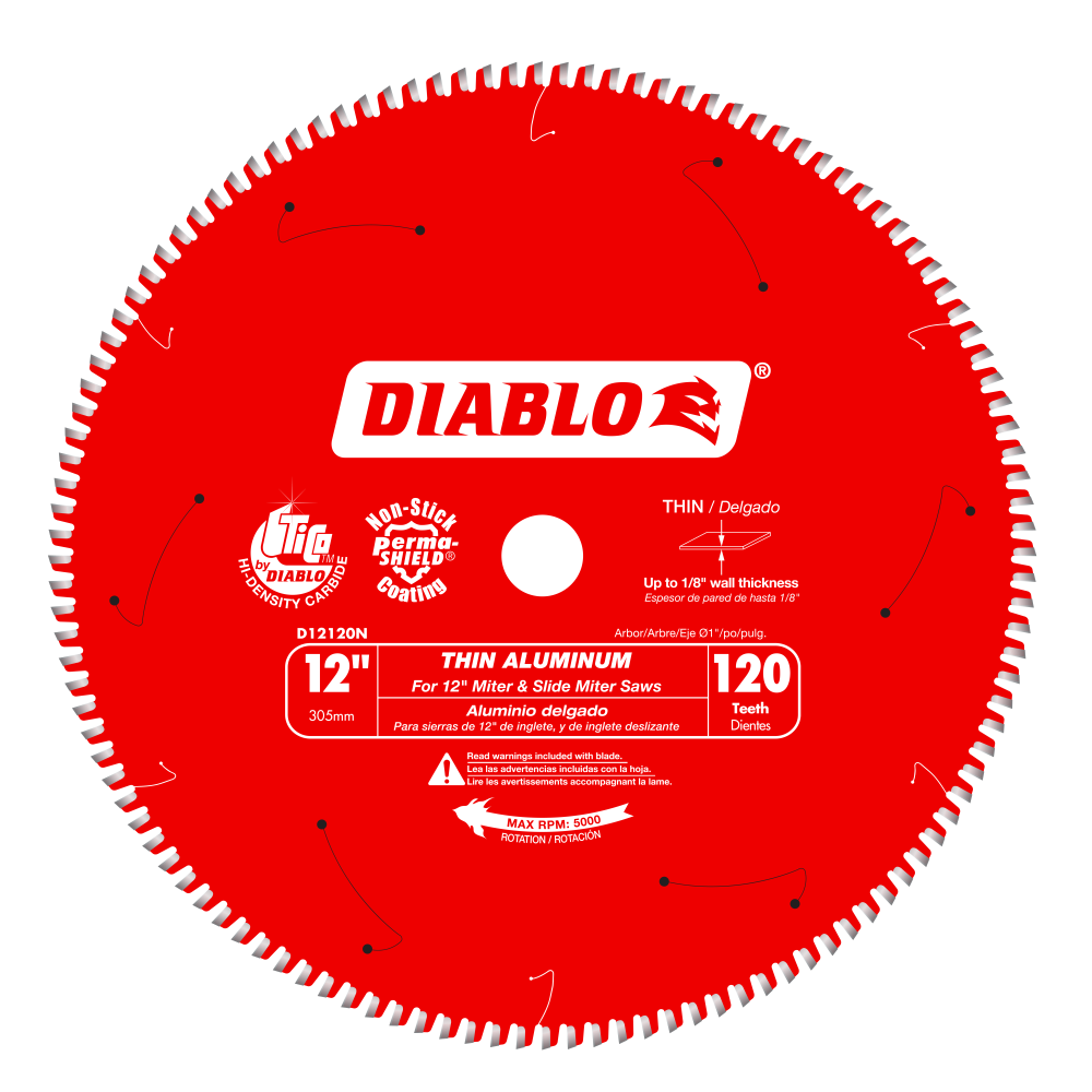 Diablo 12-Inch 120-Tooth Aluminum Circular Saw Blade Non-Ferrous D12120N