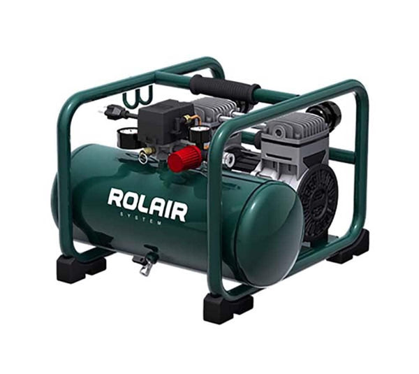 Rolair air compressor on a white background