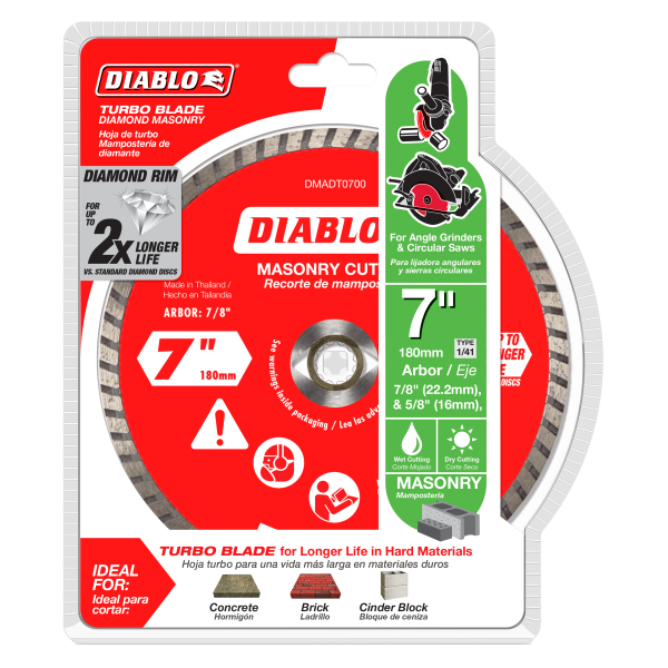 Diablo 7" Diamond Turbo Masonry Cut-Off Disc