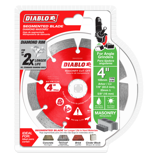 Diablo 4" Diamond Segmented Masonry Cut-Off Blade