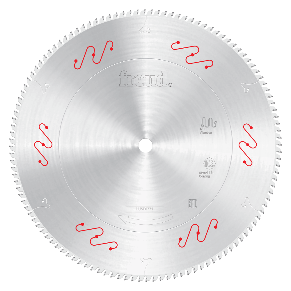 Freud 12" Carbide Tipped Saw Blade for Crosscutting - Teeth: 120, Arbor: 5/8"
