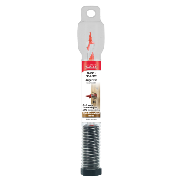Diablo 5/8" x 7-1/2" Auger Bit for Wood & Nail-Embedded Wood DAG1070