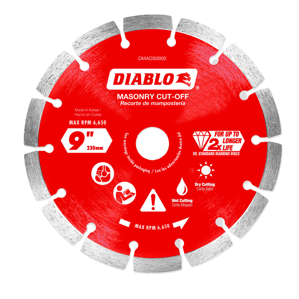 Diablo 9" Diamond Segmented Masonry Cut-Off Blade