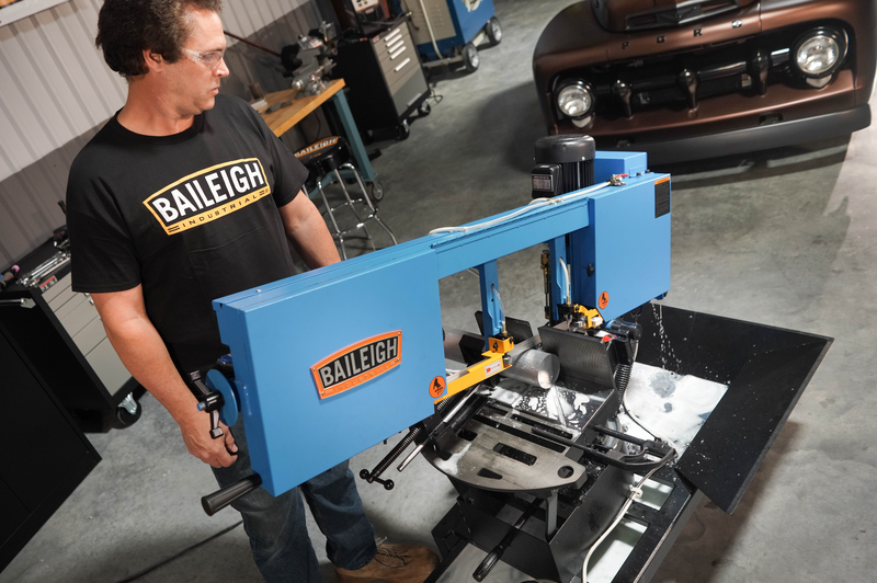 Baileigh Portable EVS Dual Mitering Bandsaw BS-10VS