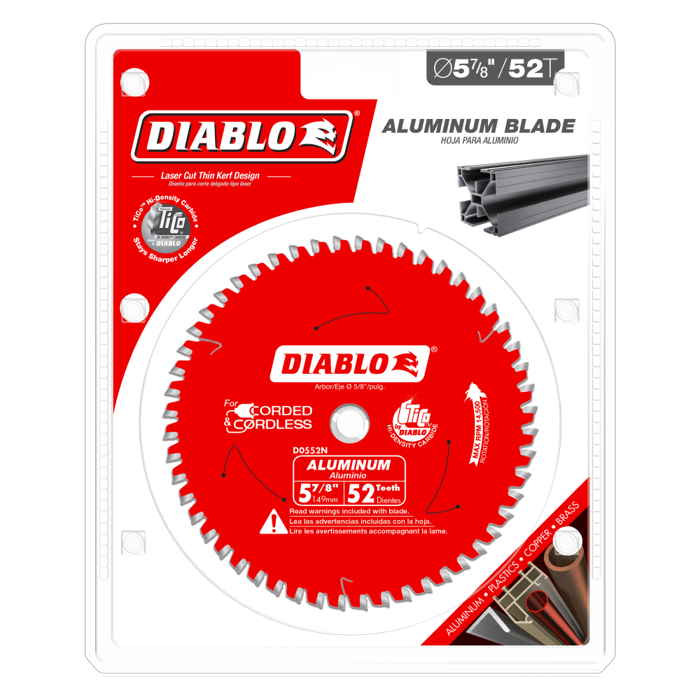 Diablo 5-7/8 in 52-Tooth Circular Saw Blade for Aluminum D0552N