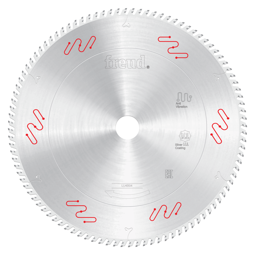 Freud 255mm Ultra-Thin Kerf Plastics & Plexiglass Blades for Fine Finish - Teeth: 100, Arbor: 1"