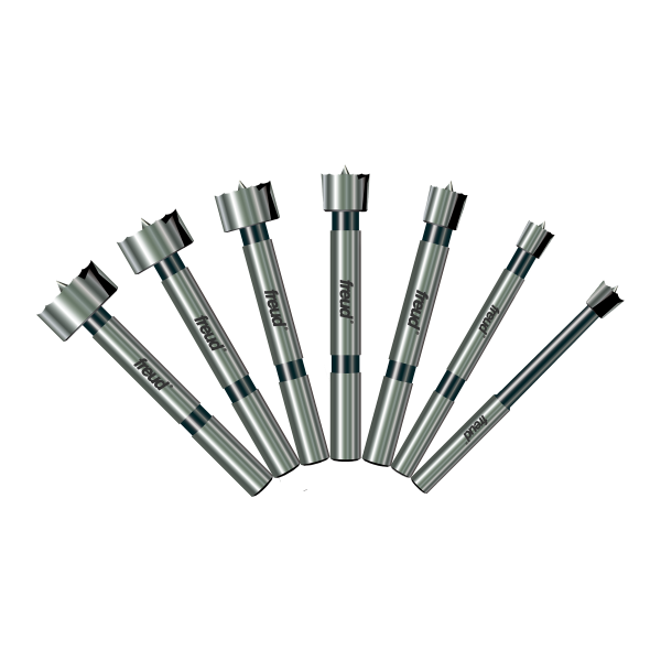 1/4" to 1" (Dia.) 7 Pcs. Forstner Bit Set