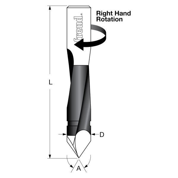 3/16” (Dia.) Through Hole Bit