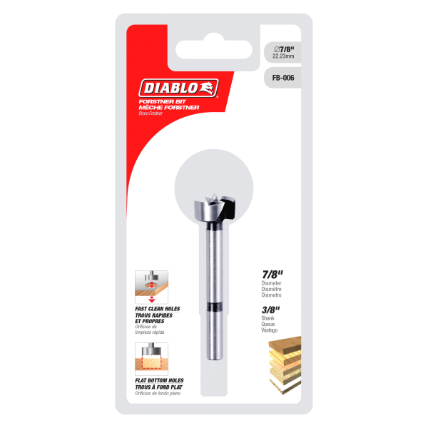 Diablo 7/8" Forstner Bit for Wood FB-006