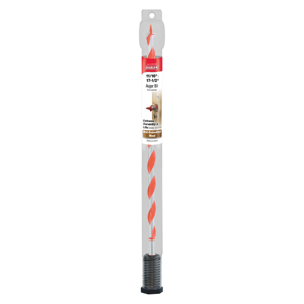 Diablo 11/16" x 17-1/2" Auger Bit for Wood & Nail-Embedded Wood DAG3060