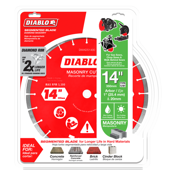 Diablo 14" Diamond Segmented Masonry Cut-Off Blade