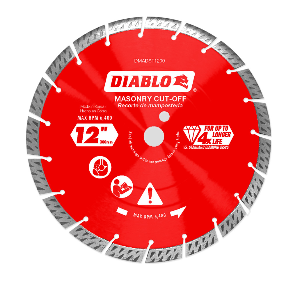 Diablo 12" Diamond Segmented Turbo Masonry Cut-Off Blade DMADST1200