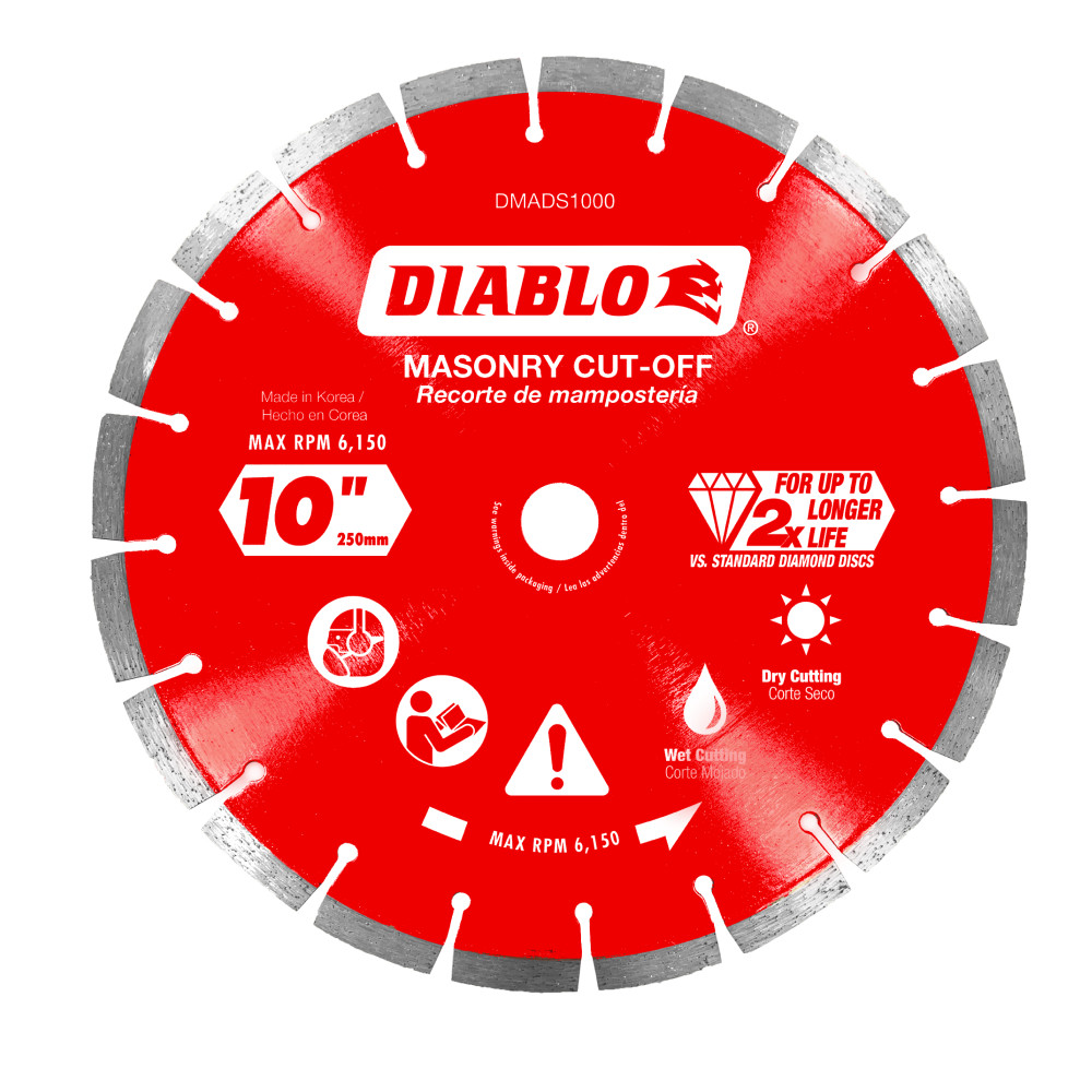 Diablo 10" Diamond Segmented Masonry Cut-Off Disc