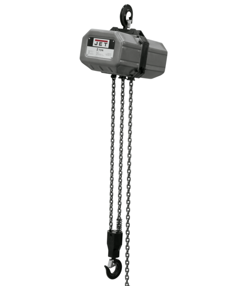 JET 2SS-1C-20, 2-Ton Electric Chain Hoist 1-Phase 20' Lift