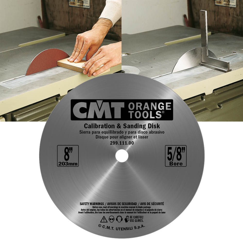 CMT 299.111.00 Calibration & Sanding Disk 8" x 5/8" Bore