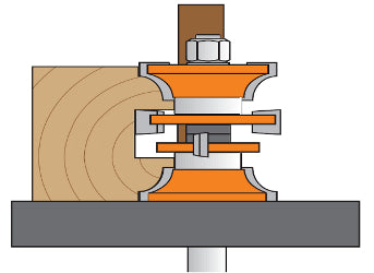 CMT 855.806.11 2-Pcs Rail and Stile Bit Set, 1-7/8-Inch Diameter with 1/2-Inch Shank