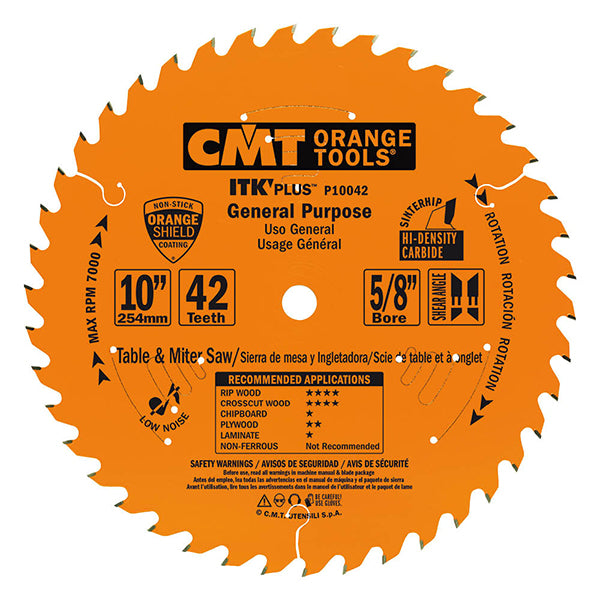 CMT P10042 ITK-Plus General Purpose Blade HW 10" x 5/8" T40 ATB+S