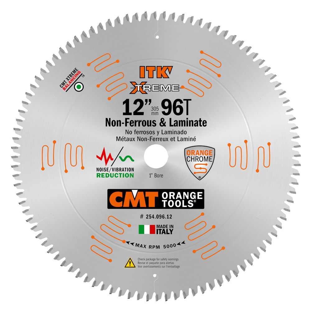 CMT 254.096.12 ITK Non-Ferrous & Laminate Saw Blade 12" T96 x 1"