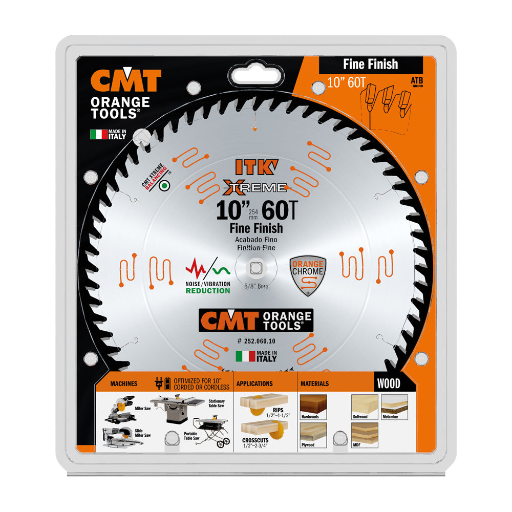 CMT 252.060.10 10" ITK Fine Cut Off Saw Blade