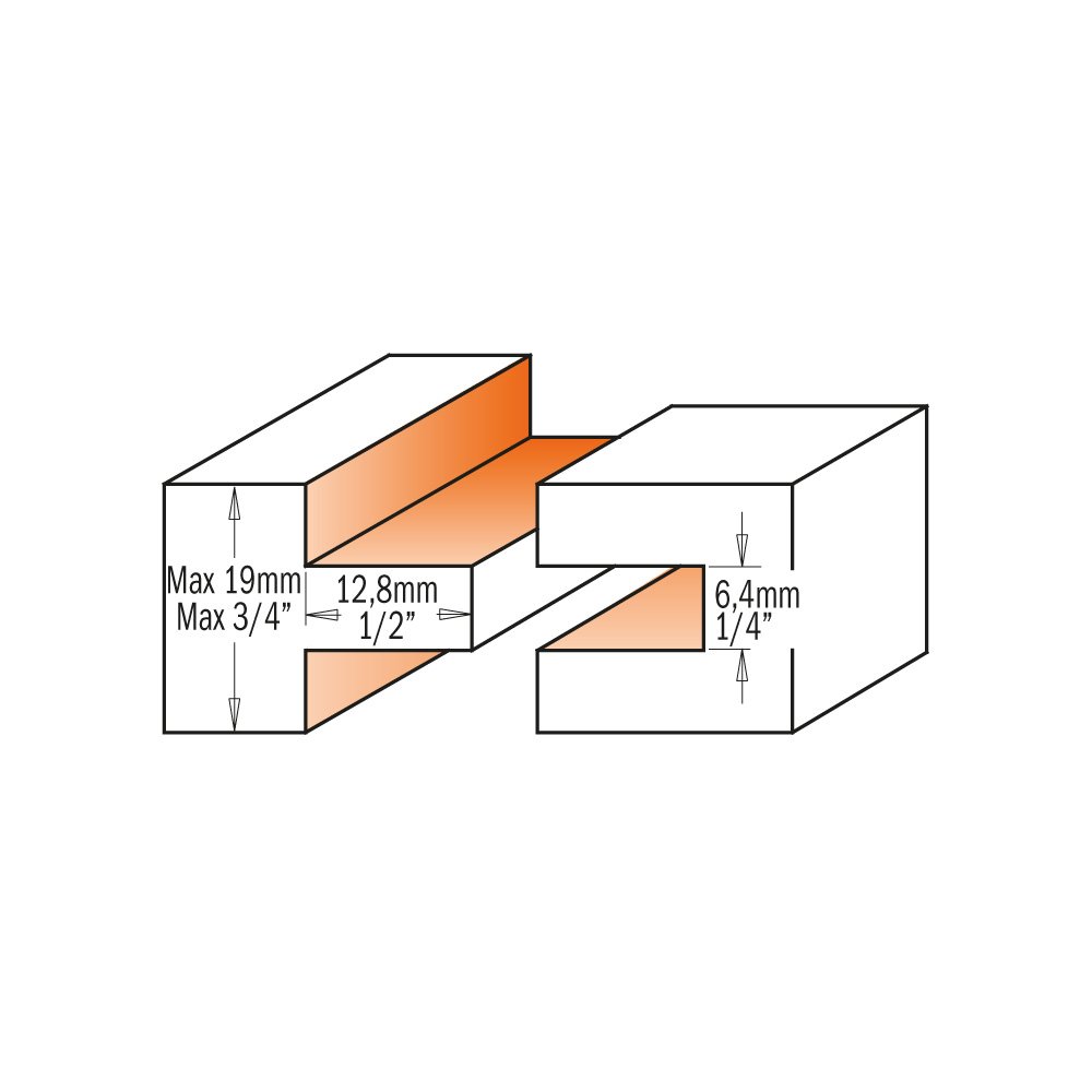 CMT 800.626.11 2-Piece Tongue & Groove Set, 1/2-Inch Shank