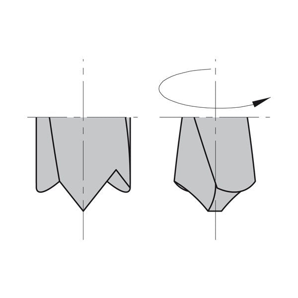 CMT 311.060.42 Two Flute Dowel Drill 6mm (15/64-Inch) Diameter 10x30mm Shank Left-Hand Rotation