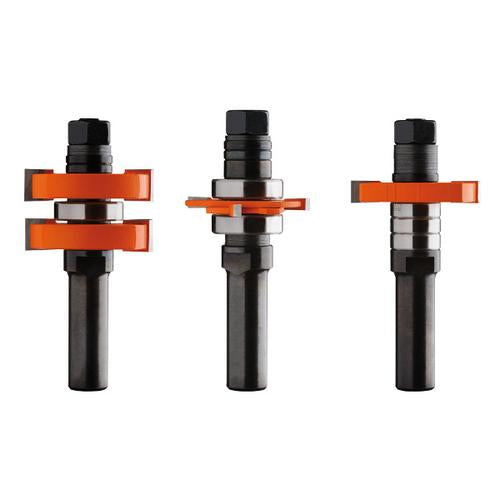 CMT 800.625.11 Adjustable Tongue and Groove Bit Set for Mission Style Cabinet Doors, 1/2-Inch