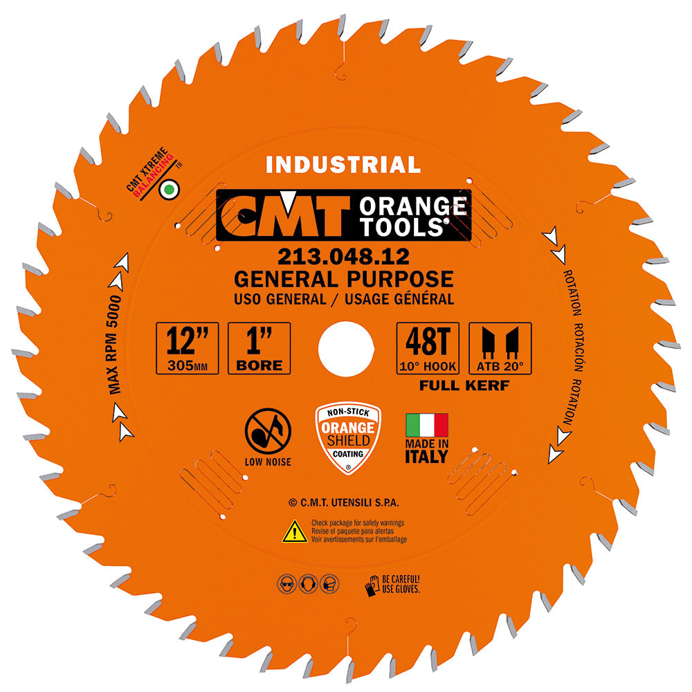 CMT 213.048.12 General purpose Saw Blade 12" x 1" T48 ATB