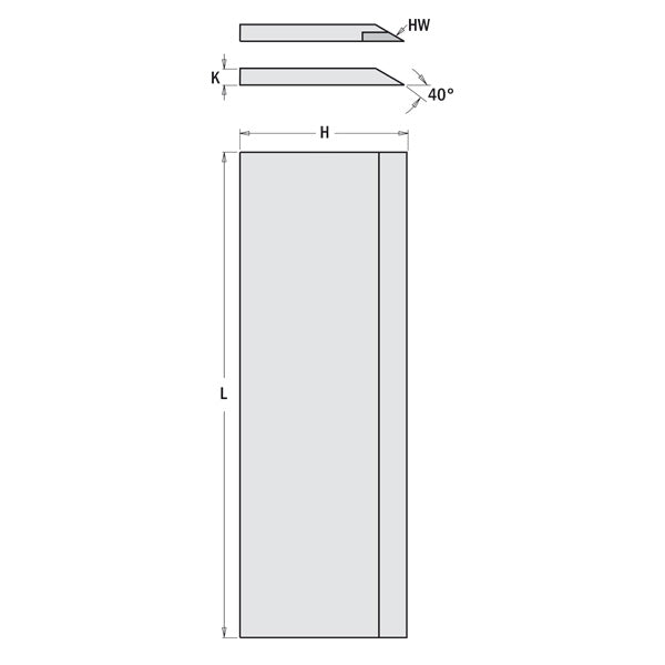 CMT 792.130.30 Pair of HS Planer and Jointer Knives, 130mm Length, 30mm Height