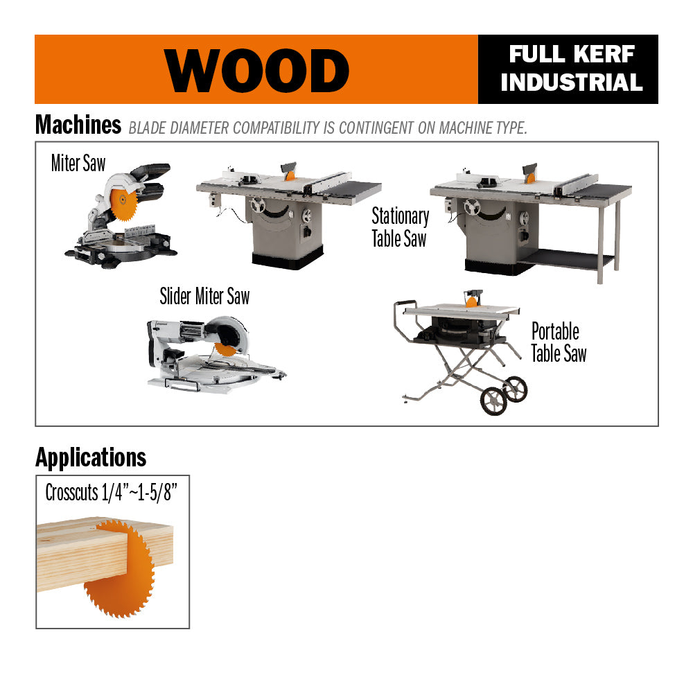 CMT 283.696.12 Orange Chrome Ultimate Plywood & Melamine Blade 12 inch X T96 Hi ATB