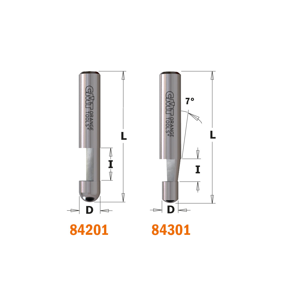 CMT 84201 Contractor Solid Carbide Laminate Trimmer Bit 1/4-inch Diameter 1/4-Inch Shank Flush cut