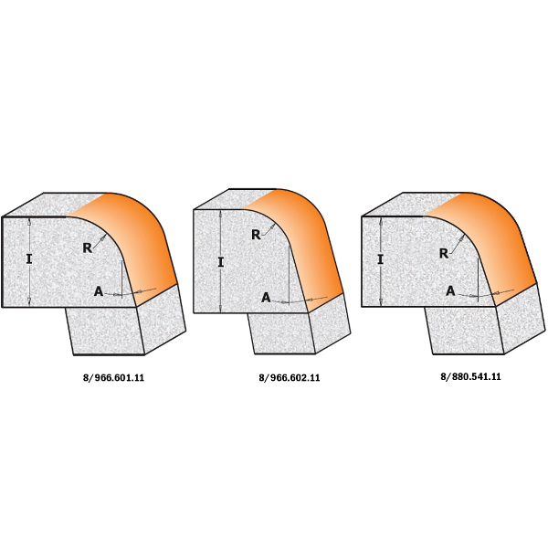 CMT 866.601.11 2" Diameter 15 Degree 2-Flute Bowl Cutting Router Bit (1/2" Shank)