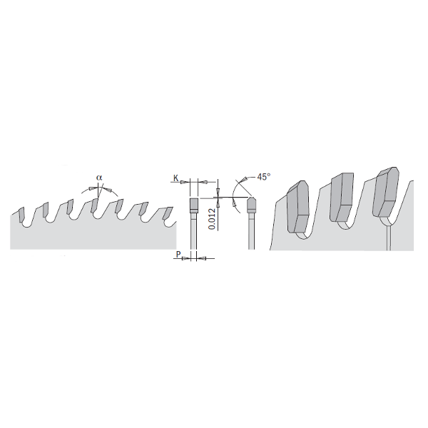 CMT 281.680.10 Chrome Single Sided Laminate Melamine Saw Blades