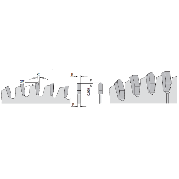 CMT 225.060.08 8.5" Non-Ferrous PVC and Melamine Saw Blade