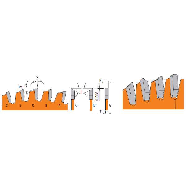 CMT 219.060.08 Industrial Sliding Compound Miter & Radial Saw Blade 8-1/2-Inch x 60 Teeth 4/30 degree ATB+1TCG Grind with 5/8-Inch Bore PTFE Coating