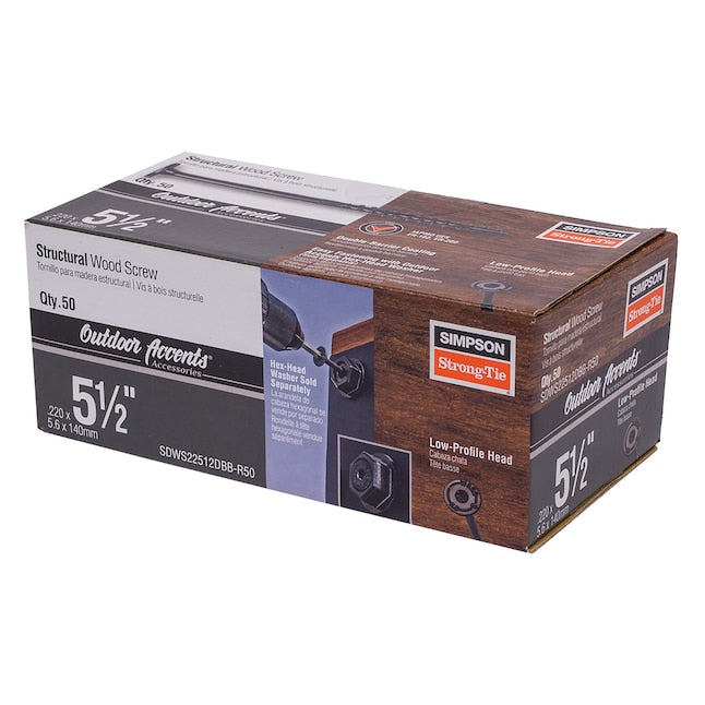 Simpson Strong-Tie 0.220 x 5-1/2" SDWS22512DBB Outdoor Accents Structural Wood Screw