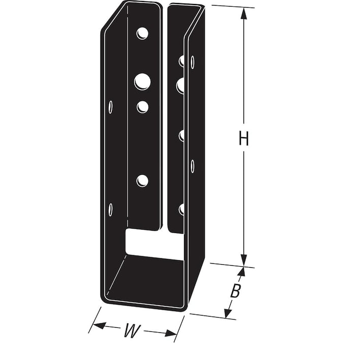Simpson Strong-Tie APLH26R 2x6 Concealed Flange Light Joist Hanger - Black Powder Coated