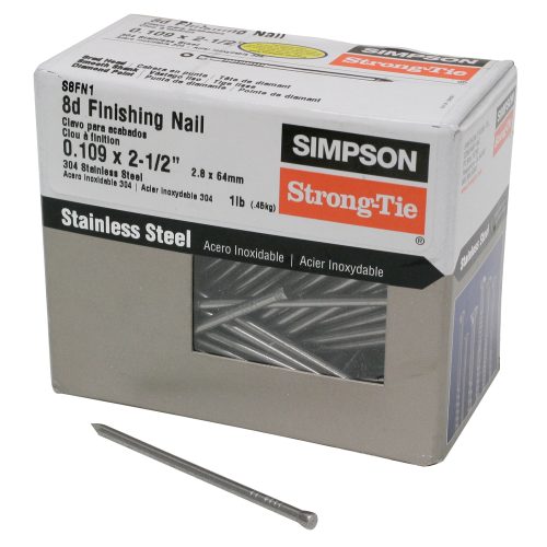 Simpson Strong-Tie 2-1/2" 12 Gauge 304 Stainless Steel Finishing Nail S8FN