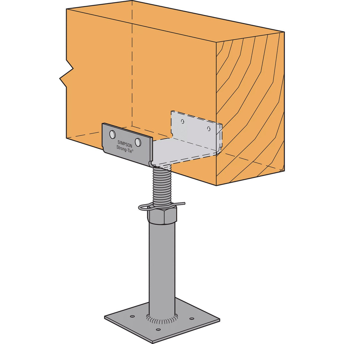 Simpson J57 Floor Beam Leveler Jack Pier 5-7 in