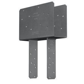 Simpson 4" Beam x 6" Post Column Cap w/SDS Screws, Gray Paint, CCQ46SS-SDS2.5