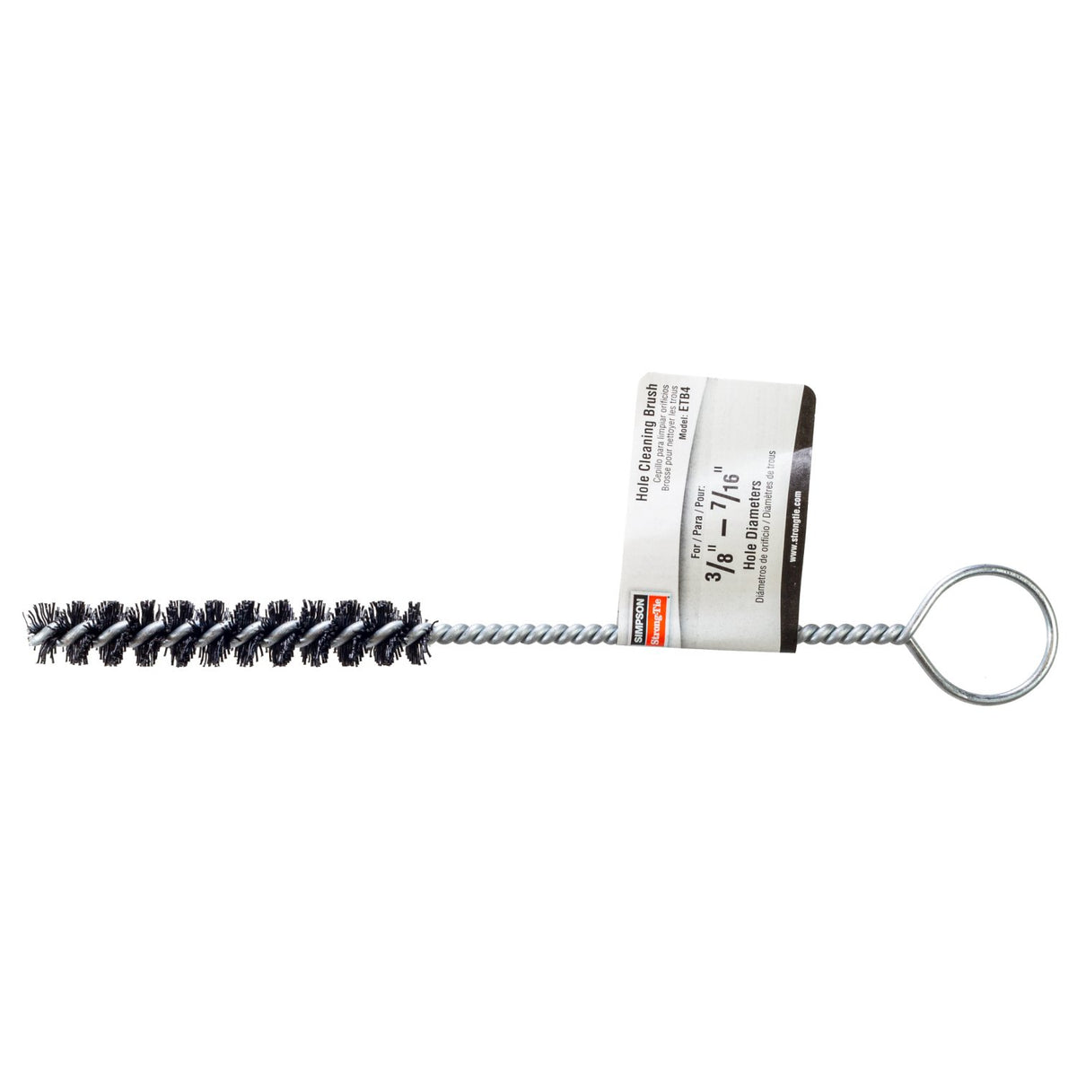 Simpson ETB4 Steel Hole Cleaning Brush 1/2" x 3" Brush