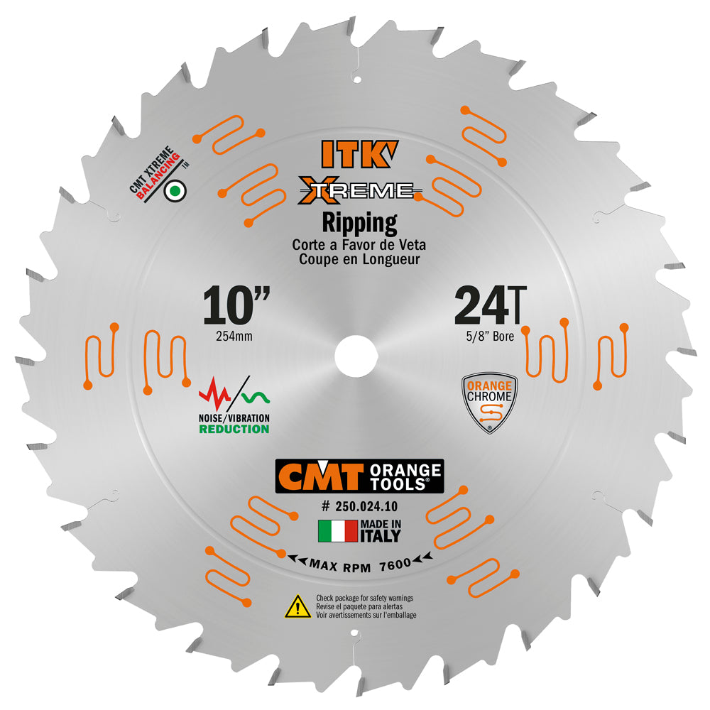 CMT 250.024.10 Framing & Ripping Saw Blade 10" x 5/8" T24 ATB