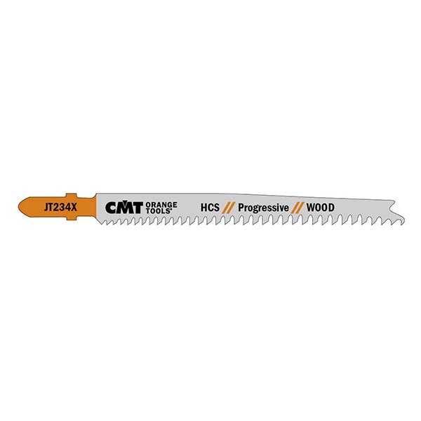 CMT JT234X-5 Jig Saw Blades Wood/Thin & Thick (HCS) 4-1/2" x 8-12TPI (5-Pc)