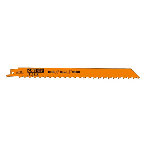 CMT JS1111K-5 Reciprocating Saw Blades for Wood (HCS) 9" x 3TPI (5-Pc)