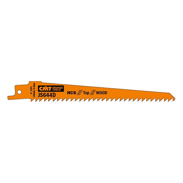 CMT JS644D-5 Reciprocating Saw Blades for Wood (HCS) 6" x 6TPI (5-Pc)