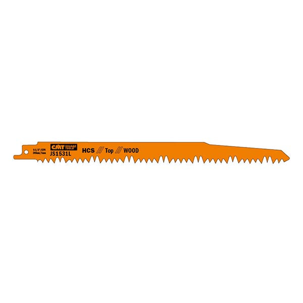 CMT JS1531L-5 Reciprocating Saw Blades for Wood (HCS) 10" x 5TPI (5-Pc)