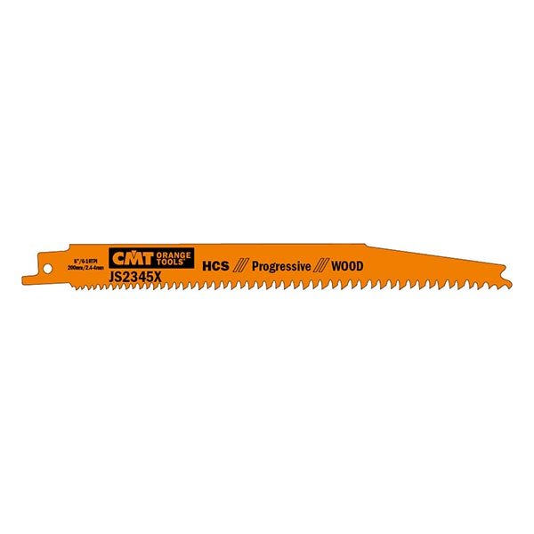 CMT JS2345X-5 Reciprocating Saw Blades for Wood (HCS) 8" x 6-10TPI (5-Pc)