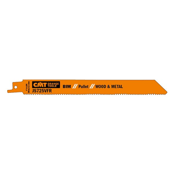 CMT JS725VFR-5 Reciprocating Saw Blades for Wood & Metal BIM 8" x 8-12TPI (5-Pc)